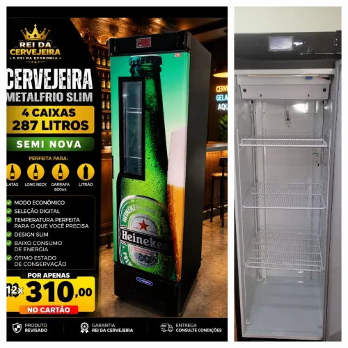 Cervejeira metalfrio slim semi nova 4 cx 12xR$310 cartão watsap *
