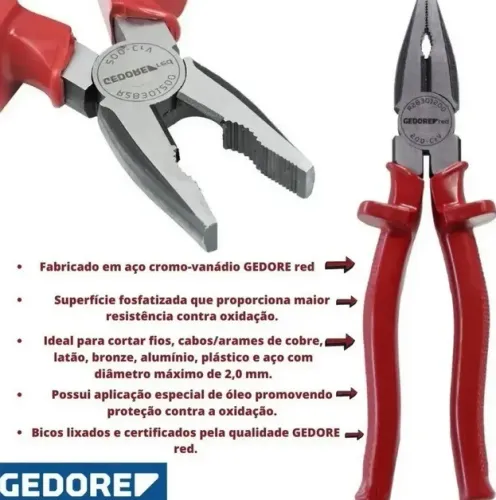 Alicate universal 8? isolado Gedore R2830