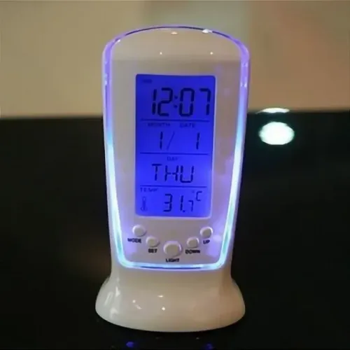 Relógio Digital De Mesa Despertador Calendário Termômetro Casa Quarto Cozinha Sala