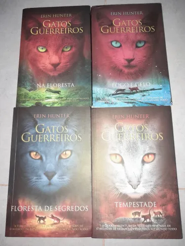 4 livros Gatos Guerreiros 