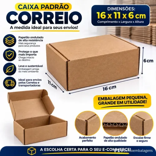 50 cxs padrões correios 16x11x06