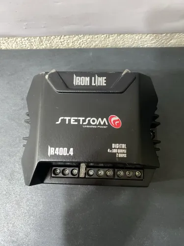 Stetsom Amplificador Clase D 400W RMS 4 Canales 2 Ohms Iron Line Filtros RCA Para Auto