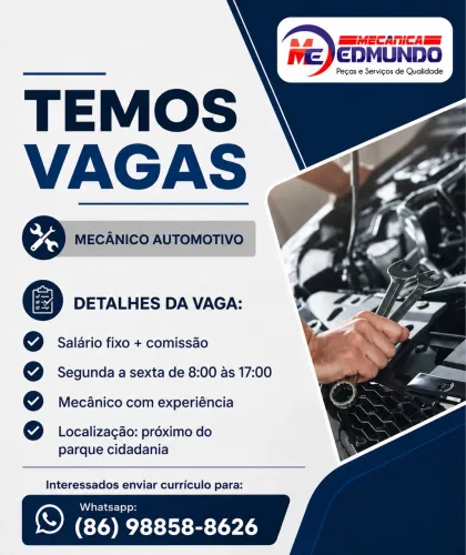 Vaga para mecânico 
