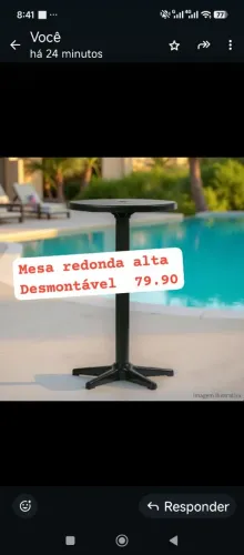 Mesa redonda desmontável Alta SHOW