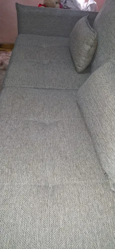 Sofá Retrátil Cinza 2/3 Lugares Moderno - Conforto Premium com Almofadas Rins