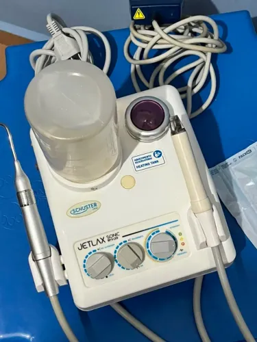 Ultrassom + jato de bicarbonato