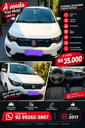 Fiat Mobi Like 1.0 Fire Flex 5P. 2017