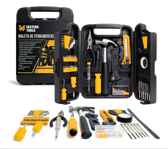 Kit Jogo De Ferramentas 142 Peças Fasterr Com Maleta