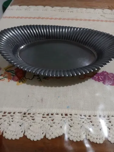 Bandeja Sheffield banhada a prata