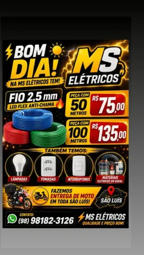 FIOS ELÉTRICOS DE 2, 5MM A PARTIR DE 75 REAIS