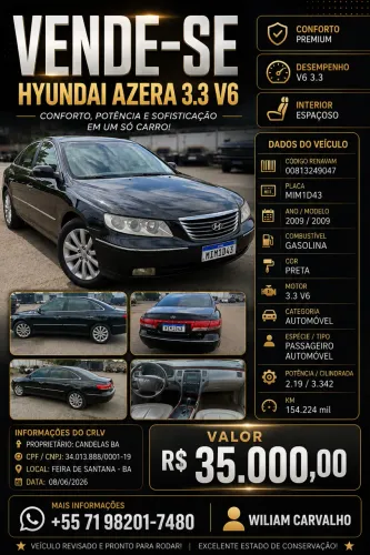 Hyundai Azera GLS 3.3 V6 24V 4P Aut. 2009