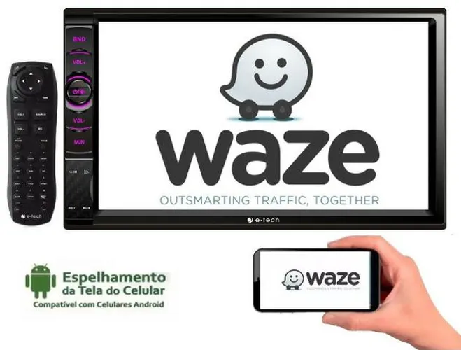 Radio Mp5 2 Din Tela 7 Touch Screen Bluetooth Com Controle