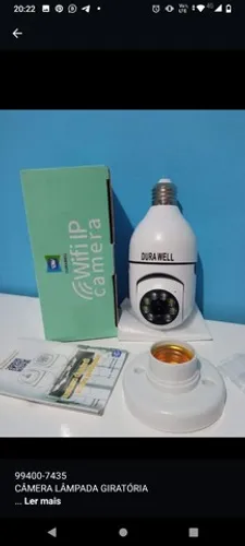 Câmera lâmpada espiã 360