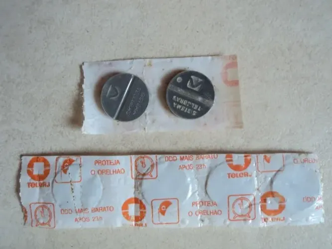 Fichas de Telefone Antigas e Lacradas da extinta Telerj ( Item para colecionador). 