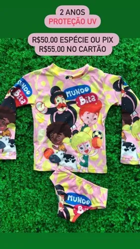 Biquíni infantil proteção solar 
