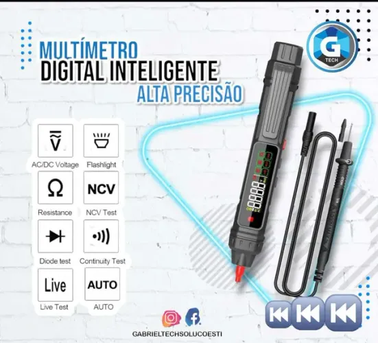 Multímetro portátil Ultra moreno escala automática - Gtech