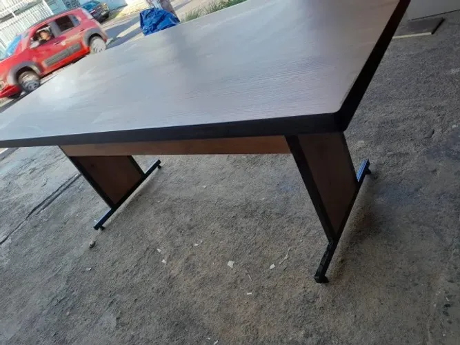 new - mesa reuniao 10 lugares cor madeirada