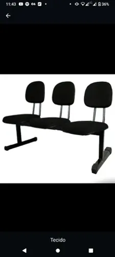 Cadeira longarina 03 lugares secretaria 