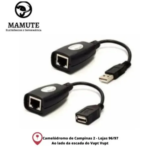 Cabo Extensor Usb Via Cabo Rj45 Até 150 Metros