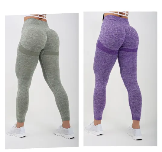 Calças Leggings Academia sem costura com empina bumbum