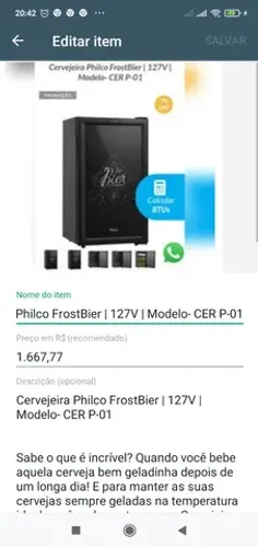 PHILCO FROST BIER 127V / CER P-01