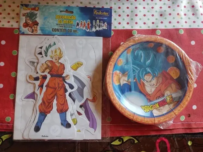 Dragon Ball Kit Festa Pratinhos e Decoração de Mesa