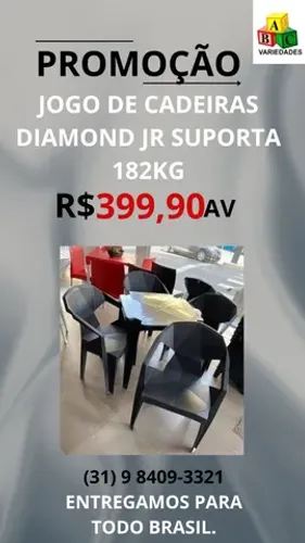 Cadeira poltrona DIAMOND Jr 182 kg
