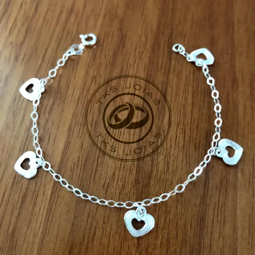 Pulseiras e tornozeleiras em prata 925