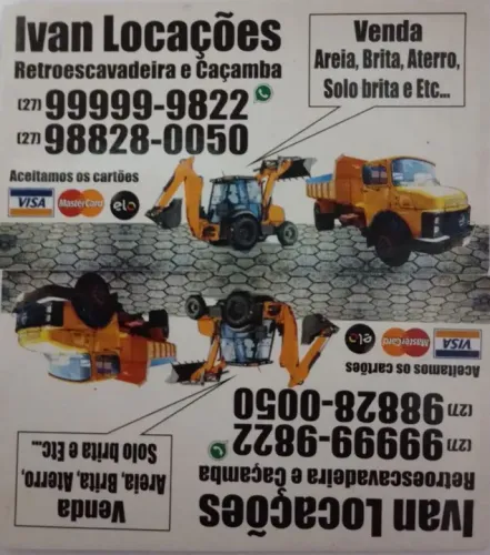 Retroescavadeira e caçamba basculante 