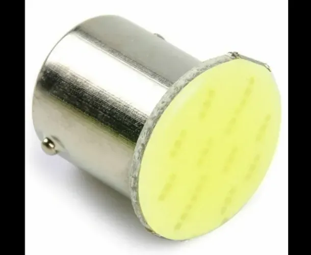 Lampada 12 Led Cob Ba15s 1 Polo Branca P21w 12v Carro Arduino Automação COD-CP388  