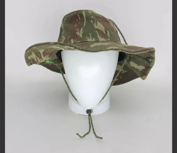 Chapéu verde militar infantil 