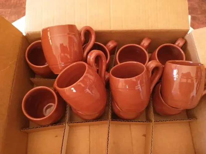 Canecas, barro/cerâmica, 12 unidades, 200ml. Cerâmica Motta