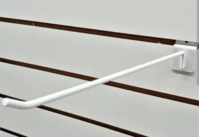 50 ganchos branco canaletados 25cm, 15cm e 10cm