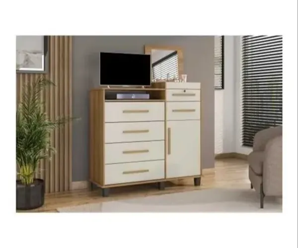 Cômoda com Espelho OFF WHITE DIVIDIMOS EM ATÉ 10X SEM JUROS