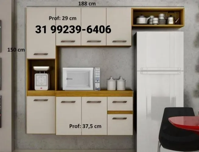 Armário de Cozinha Completo - Novo