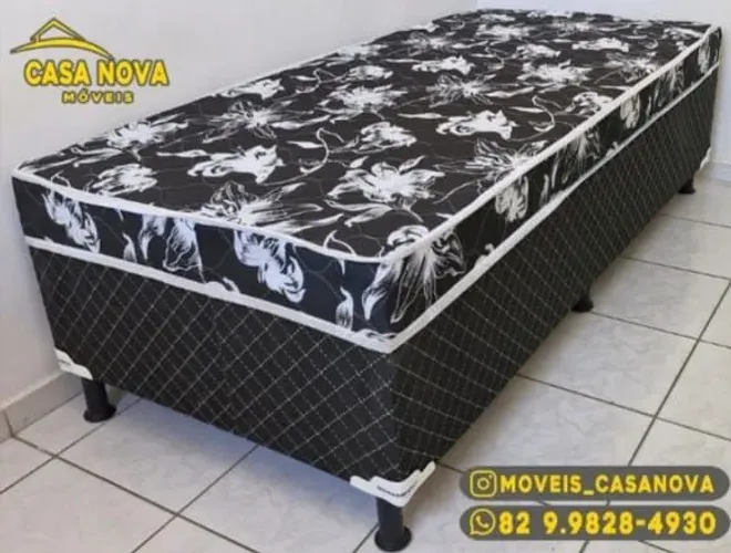 Cama Box Solteiro 10cm - Conforto e Elegância
