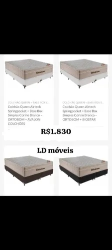 Colchão Queen Airtech Ortobom + Base Box Courino