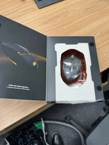 Mouse Gamer Killer MS312 USB LED Laranja - 6 Botões, 4.000 DPI, Preto