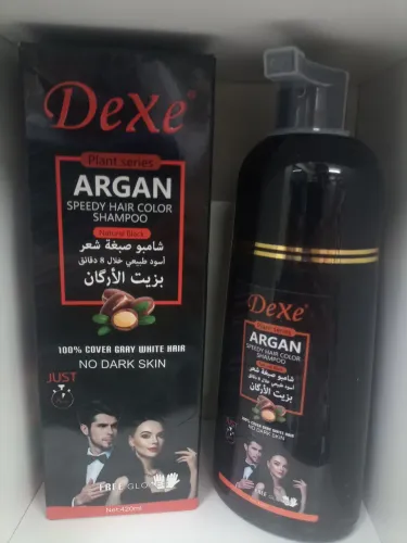 SHAMPOO ESCURECEDOR DE CABELOS GRISALHOS PRETO NATURAL, ESCURECE EM 5 MIN , LONGA FIXAÇÃO 