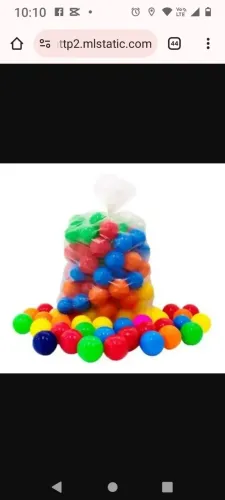 Saco de bolinhas coloridas 