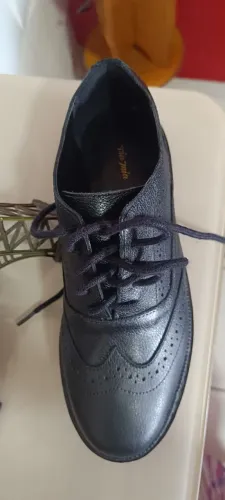 Sapato Oxford Couro Preto - Elegância e Conforto