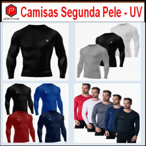 Camisa Segunda Pele Comprida com Proteção Solar Uv Térmica Motociclista Ciclista z915