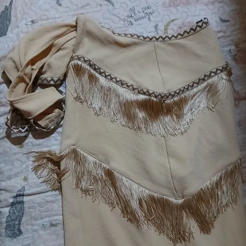 Vestido bege seminovo