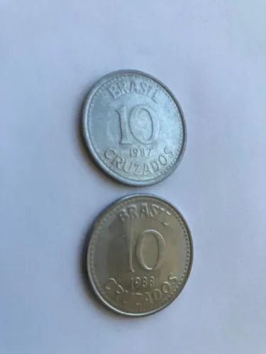 moedas 10 cruzados 1987/88
