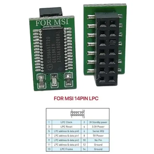 Adaptador TPM 2.0 14 pin LCP MSI, Xeon X99, 12x 9,42