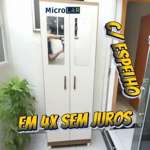 Sapateira com Espelho 2 Portas TR 4x Sem Juros - 12 Meses de Garantia