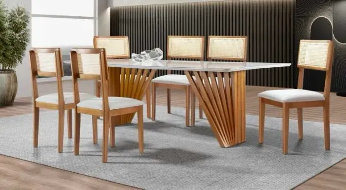 Mesa de Jantar com 8 Cadeiras 240x120 DIVIDIMOS EM ATÉ 10X SEM JUROS