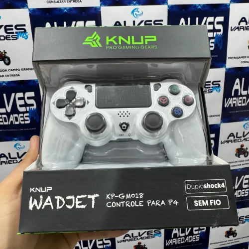 Controle Ps4 Sem fio Joystick Bluetooth Branco 
