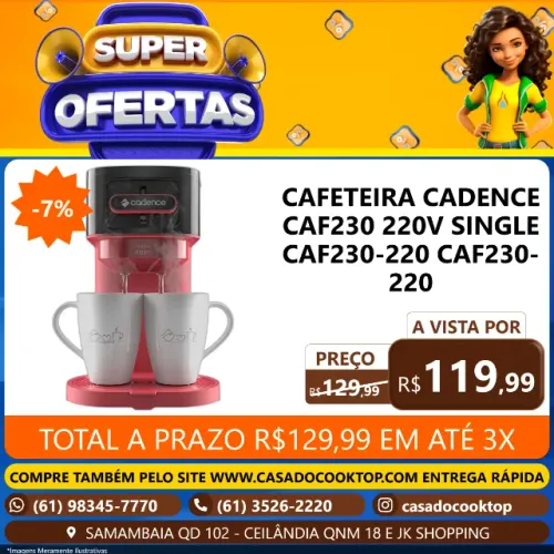 CAFETEIRA CADENCE CAF230 220V SINGLE CAF230-220