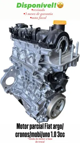 Motor Parcial Fiat Argo/Cronos/Mobi/Uno 1.0 3cc